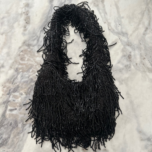 Zara fringe black purse - Picture 1 of 3